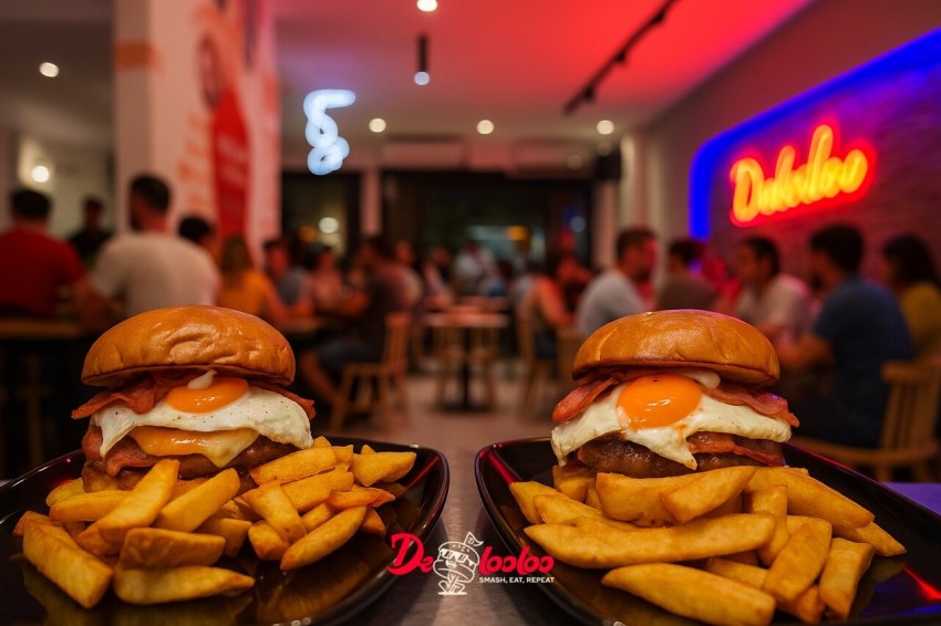 Smash burger με χειροποίητη σως και αφράτο ψωμάκι