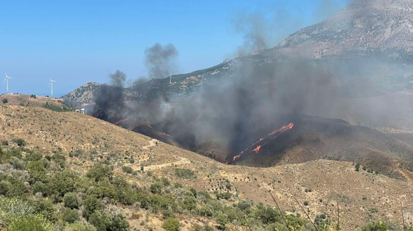 Μεγάλη πυρκαγιά σε εξέλιξη στη Βόρεια Χίο